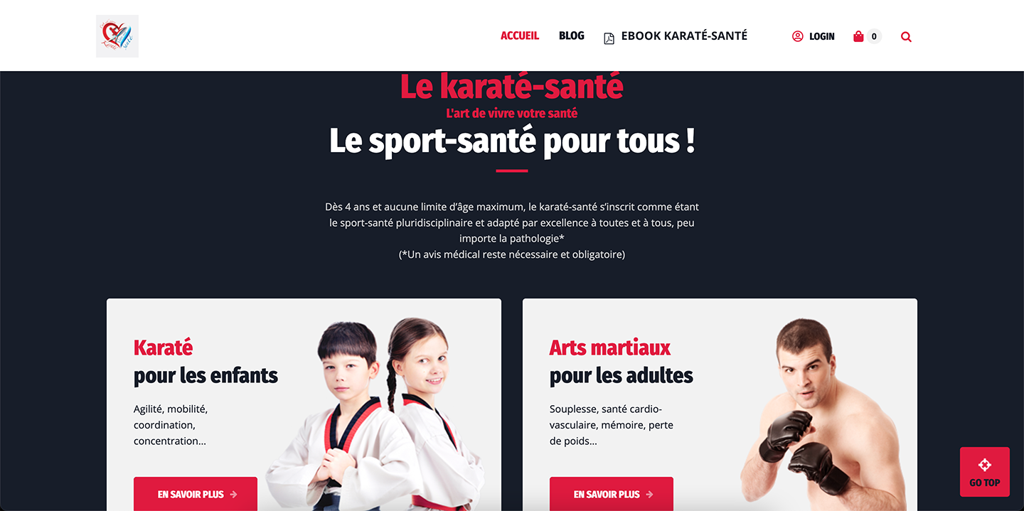 création du site web karate-sante.fr