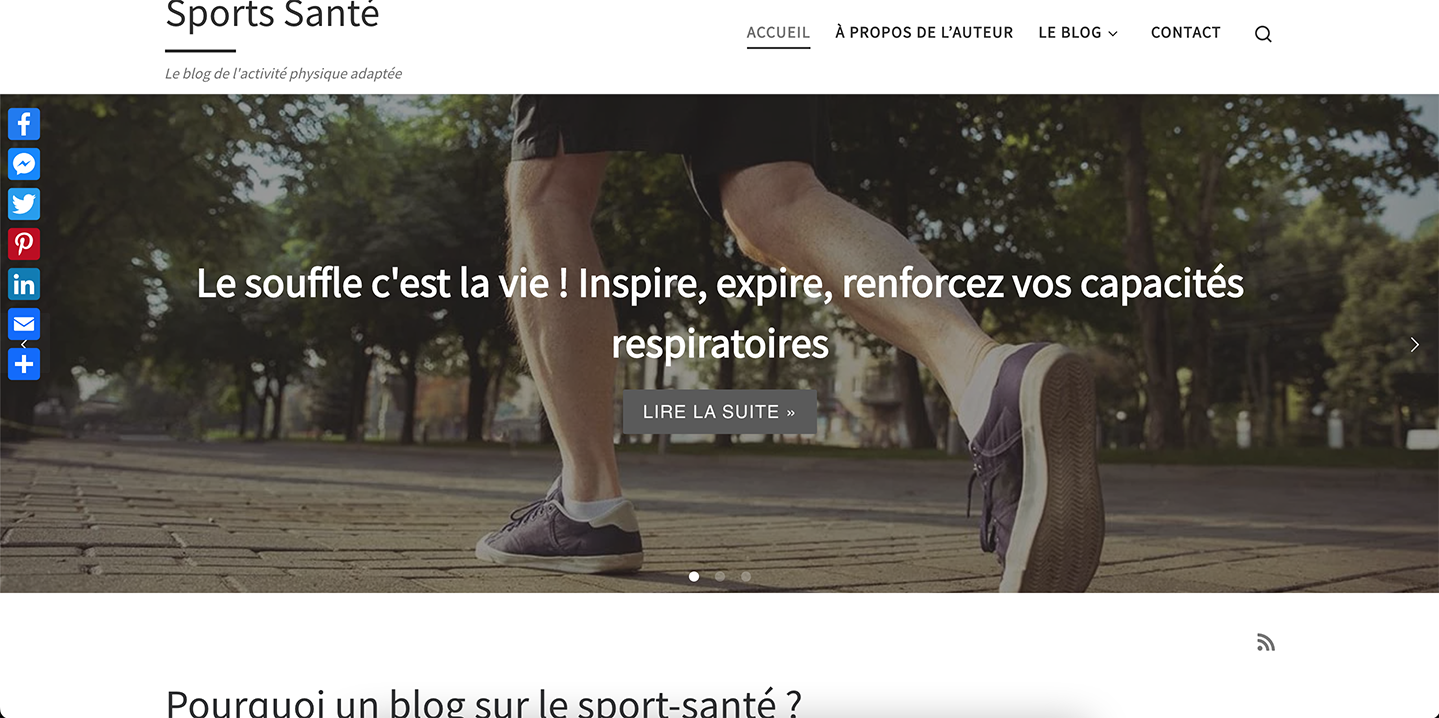 création du site web sports-sante.fr