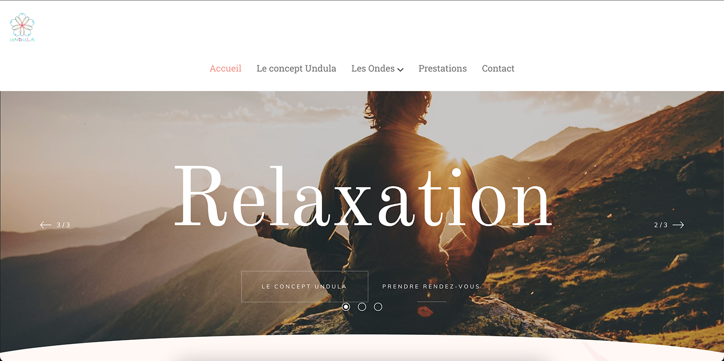création du site web undula-relaxation.com